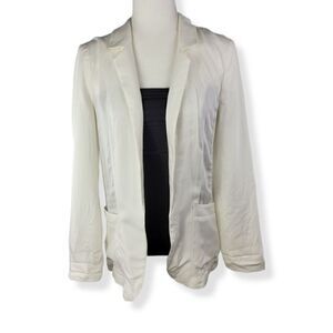 Express White open front blazer Small